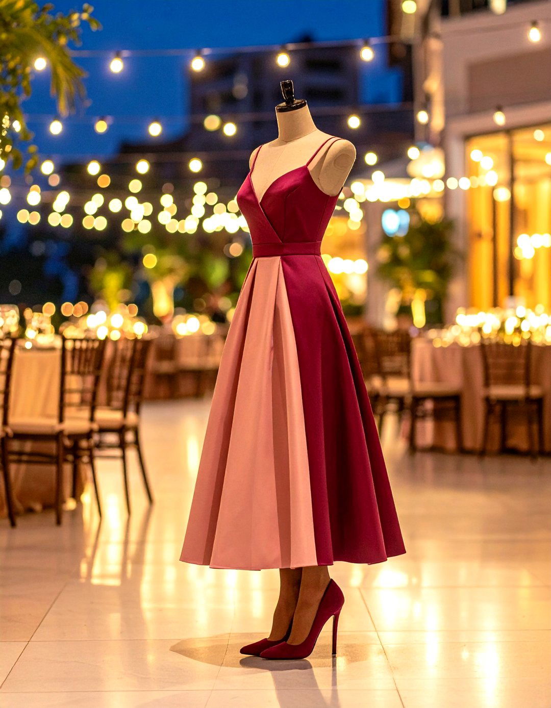 Color Block Cocktail Wedding Outfit for Evening Receptions - 20 Guest Wedding Outfit Ideas
