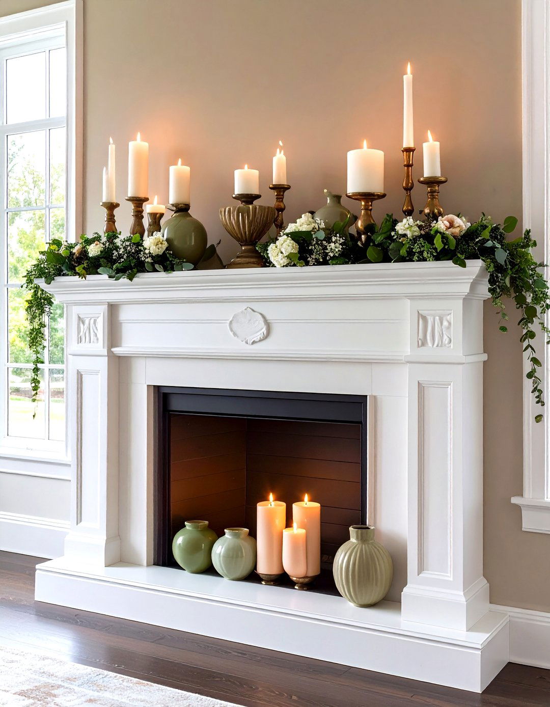 Color Blocked Quiet Luxury Mantel - 20 Fall Mantel Decor Ideas