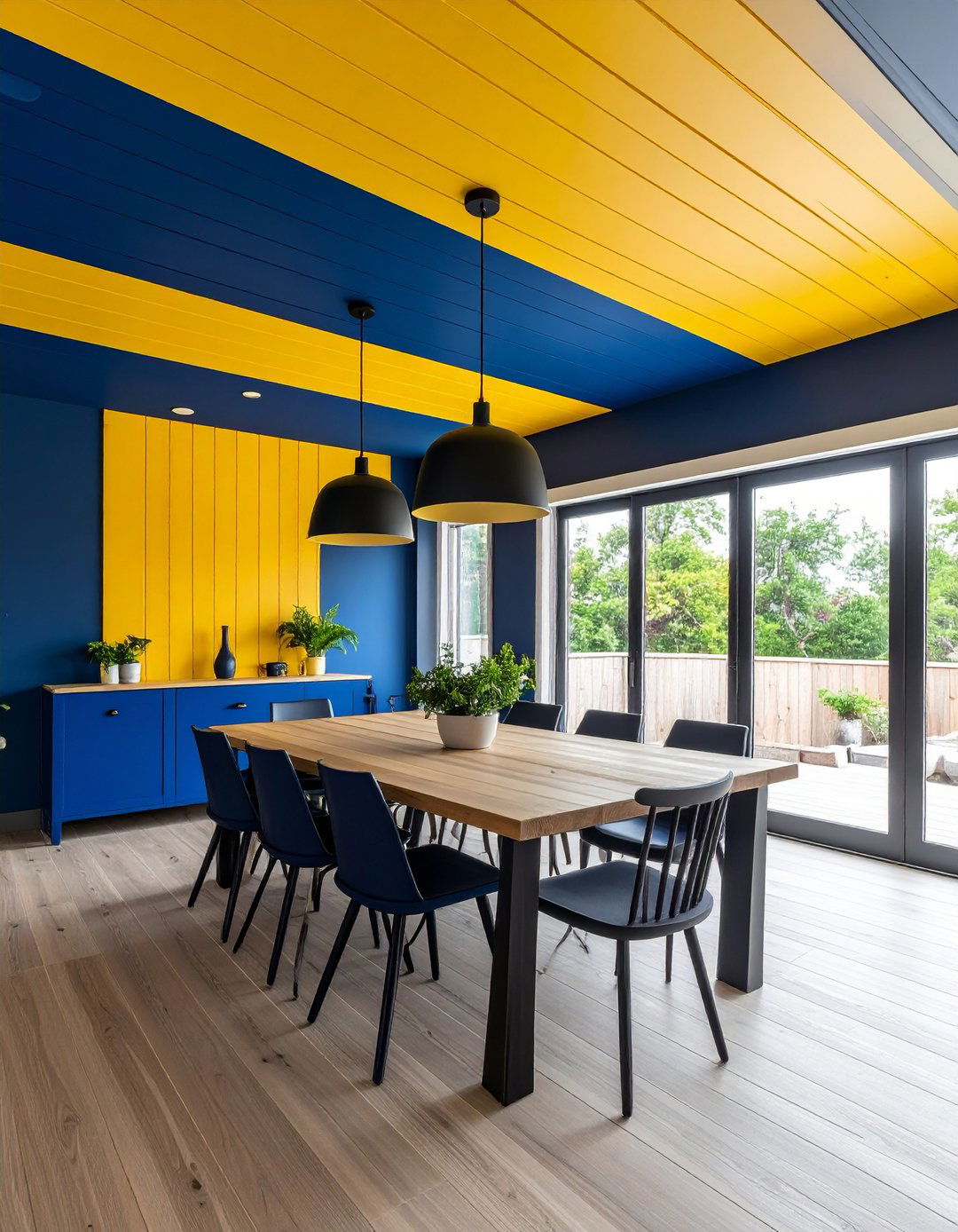 Color Blocked Shiplap Ceiling - 20 Shiplap Ceiling Ideas