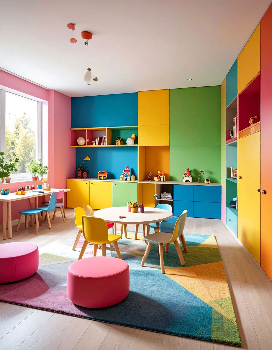 Color Blocking - 20 Shared Kids' Room Design Ideas