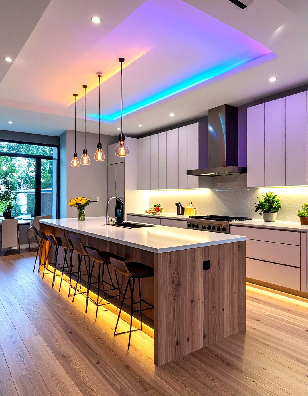 Color Changing Track Lighting Experience - 20 Kitchen Track Lighting Ideas