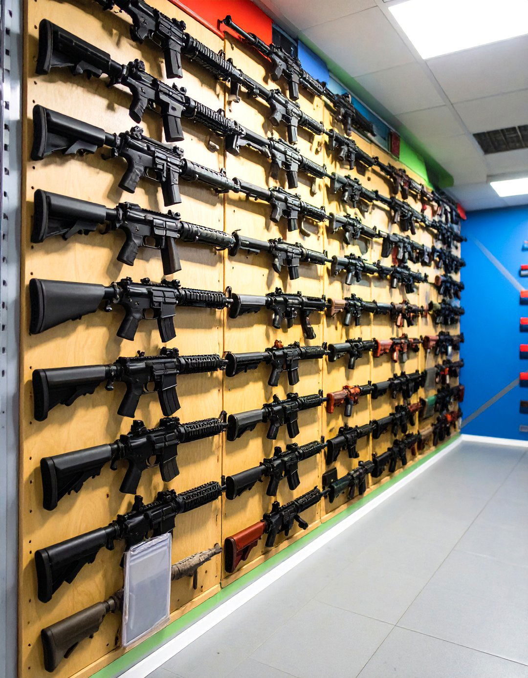 Color Coded Gun Wall for Instant Organization - 20 Gun Wall Ideas