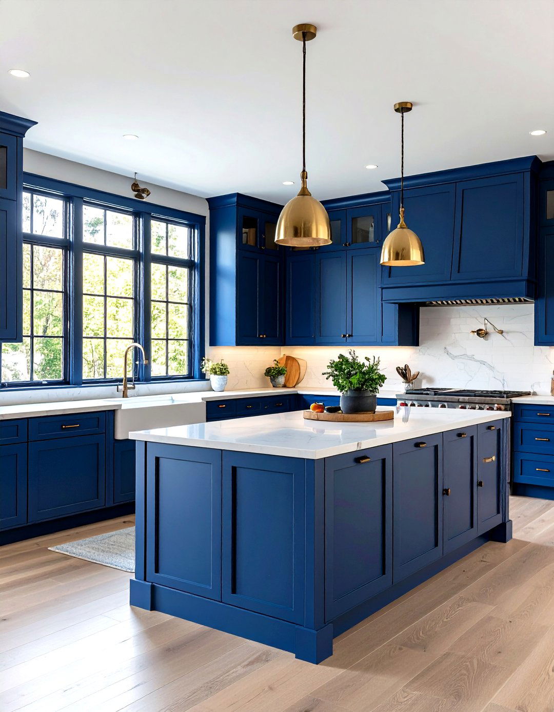 Color Coordinated Cabinet Match Window Trim - 20 Modern Window Trim Ideas