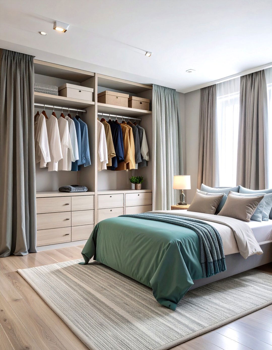 Color Coordinated Closet Curtain Design Harmony - 20 closet curtain ideas