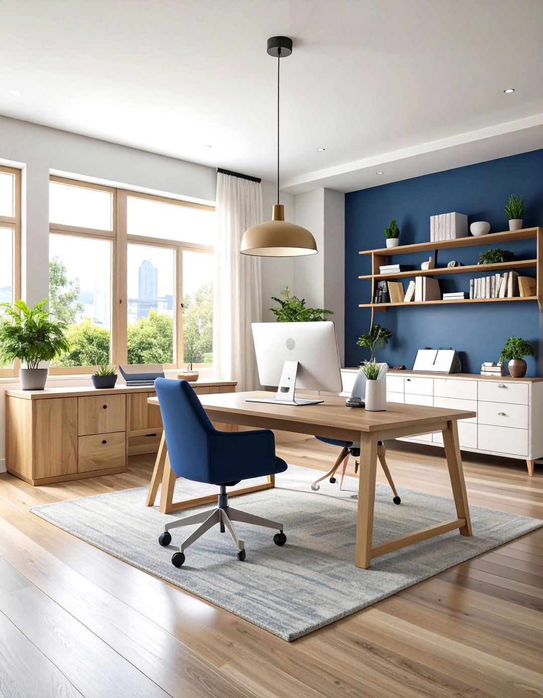Color Coordinated Home Office for Couples - 20 Home Office for Couples Ideas and Designs