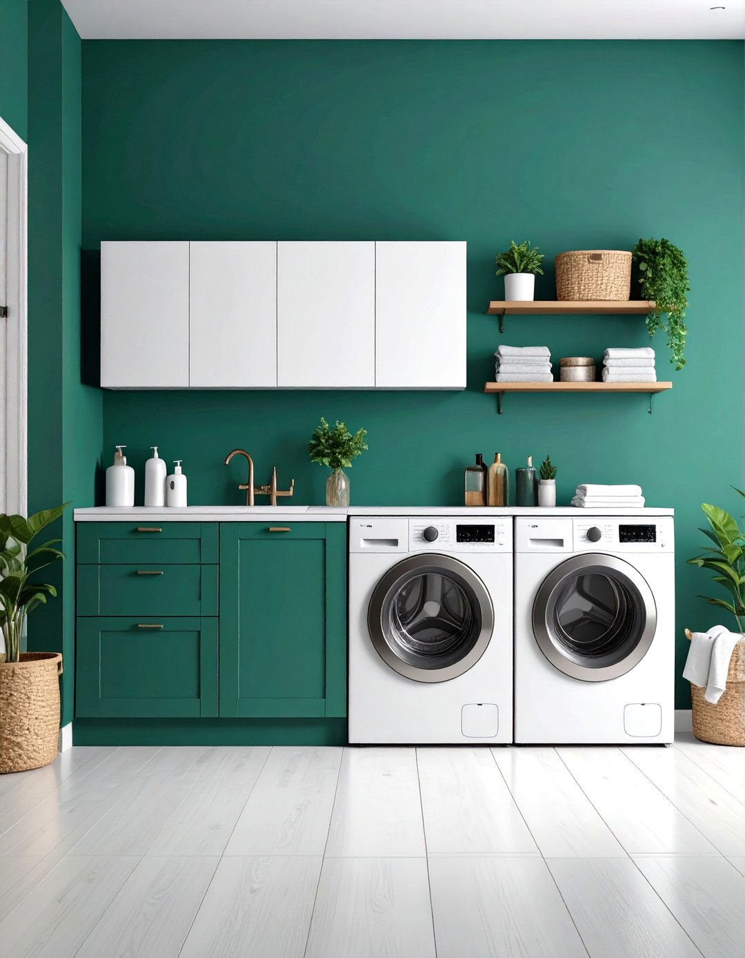 Color Drench Feature Walls - 20 Utility Room Ideas