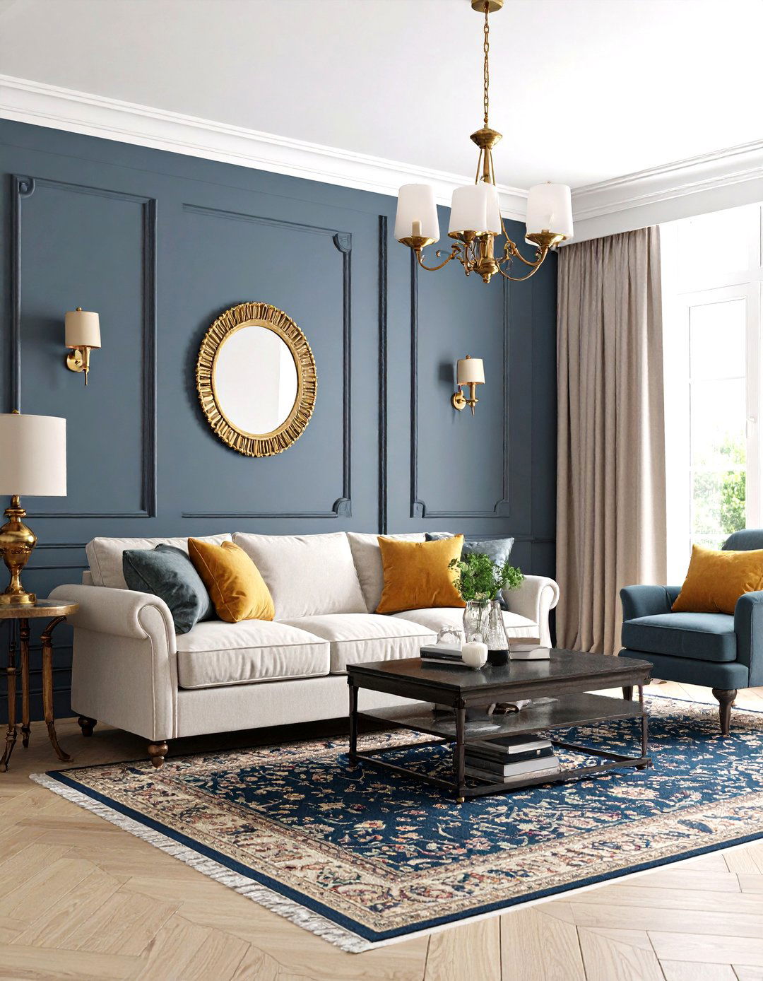Color Drenched Black Moody Living Room - 20 Moody Living Room Ideas