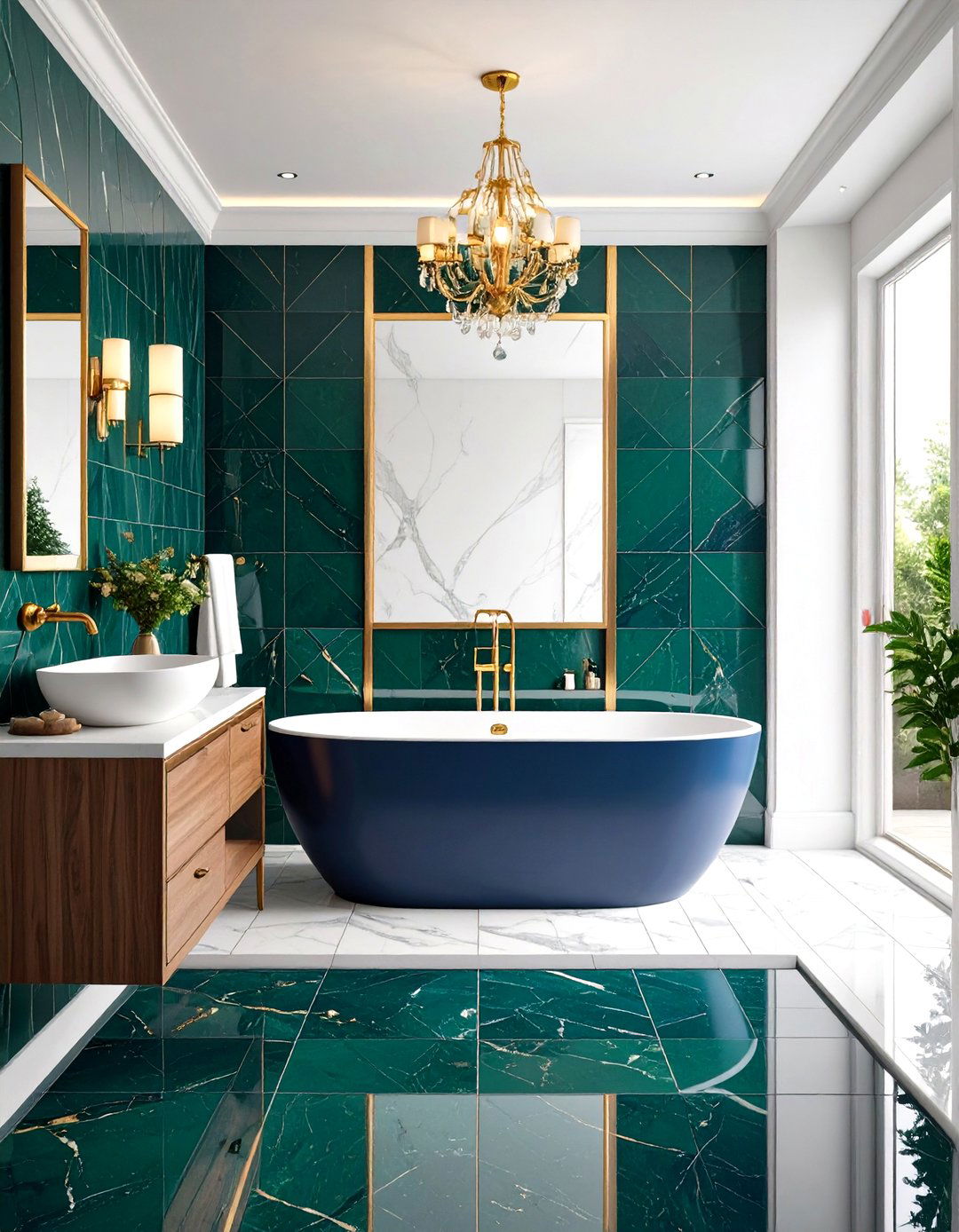 Color Drenched Drama Luxury Bathroom Boldness - 20 luxury bathroom ideas