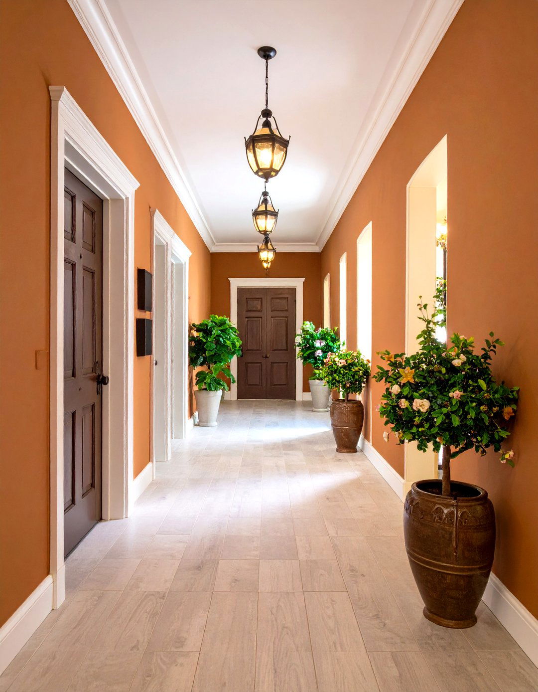 Color Drenched Hallway Walls - 20 Hallway Decor Ideas