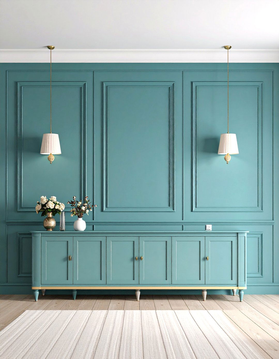 Color Drenched Monochrome Beadboard Room - 20 Beadboard Wall Ideas