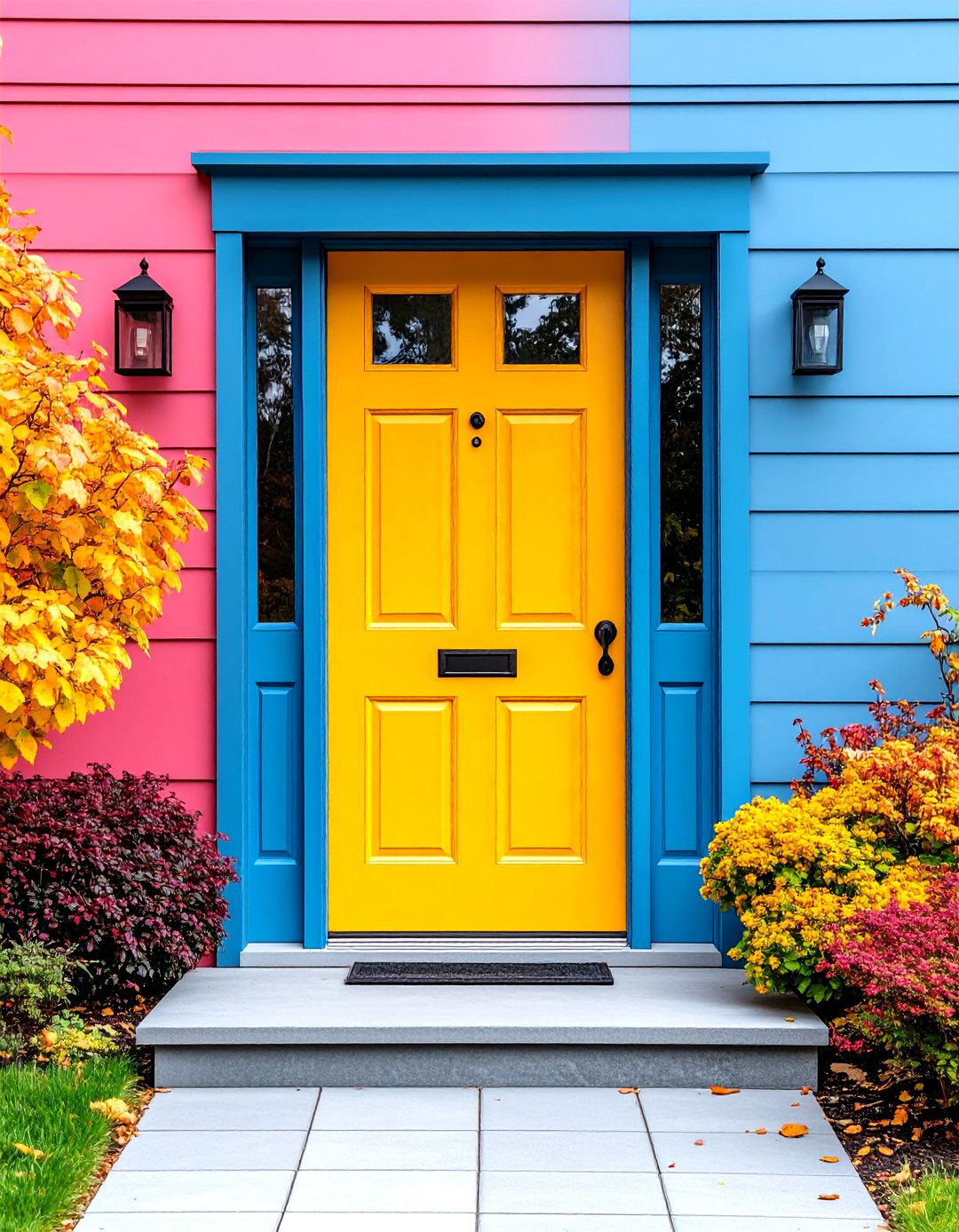 Color Drenched Monochrome Door - 20 Door Painting Ideas
