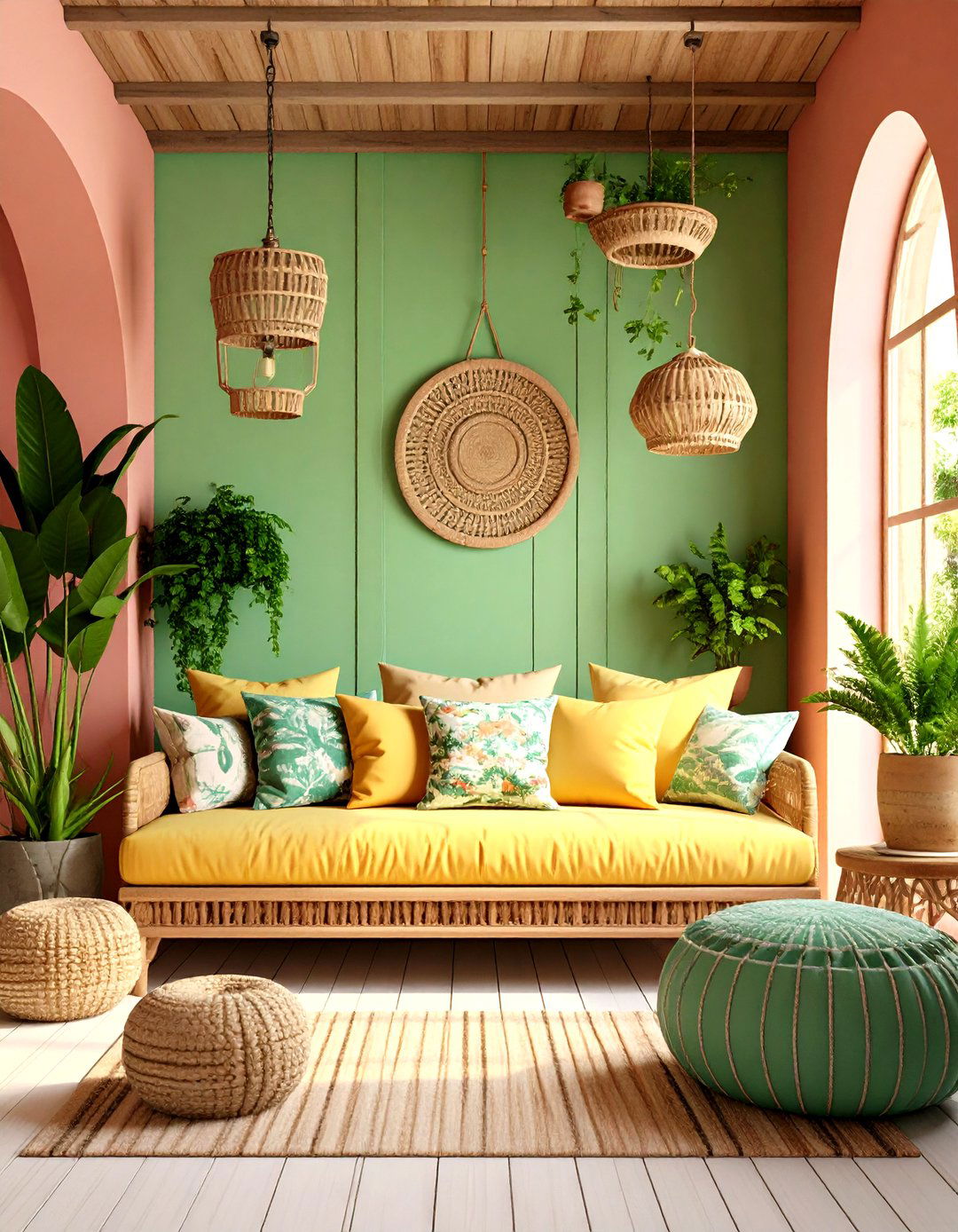 Color Pop Vibrant Background Gallery Wall - 20 Gallery Wall Ideas