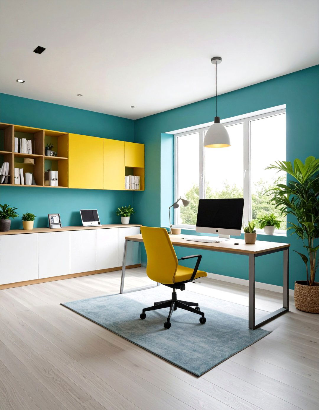 Color Psychology in Office Design - 20 Small Office Ideas