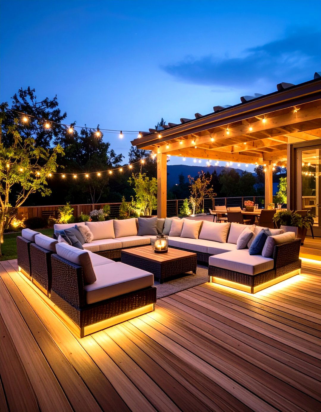 Color Temperature Adjustable Deck Lighting Adapts to Mood - 20 Deck Lighting Ideas
