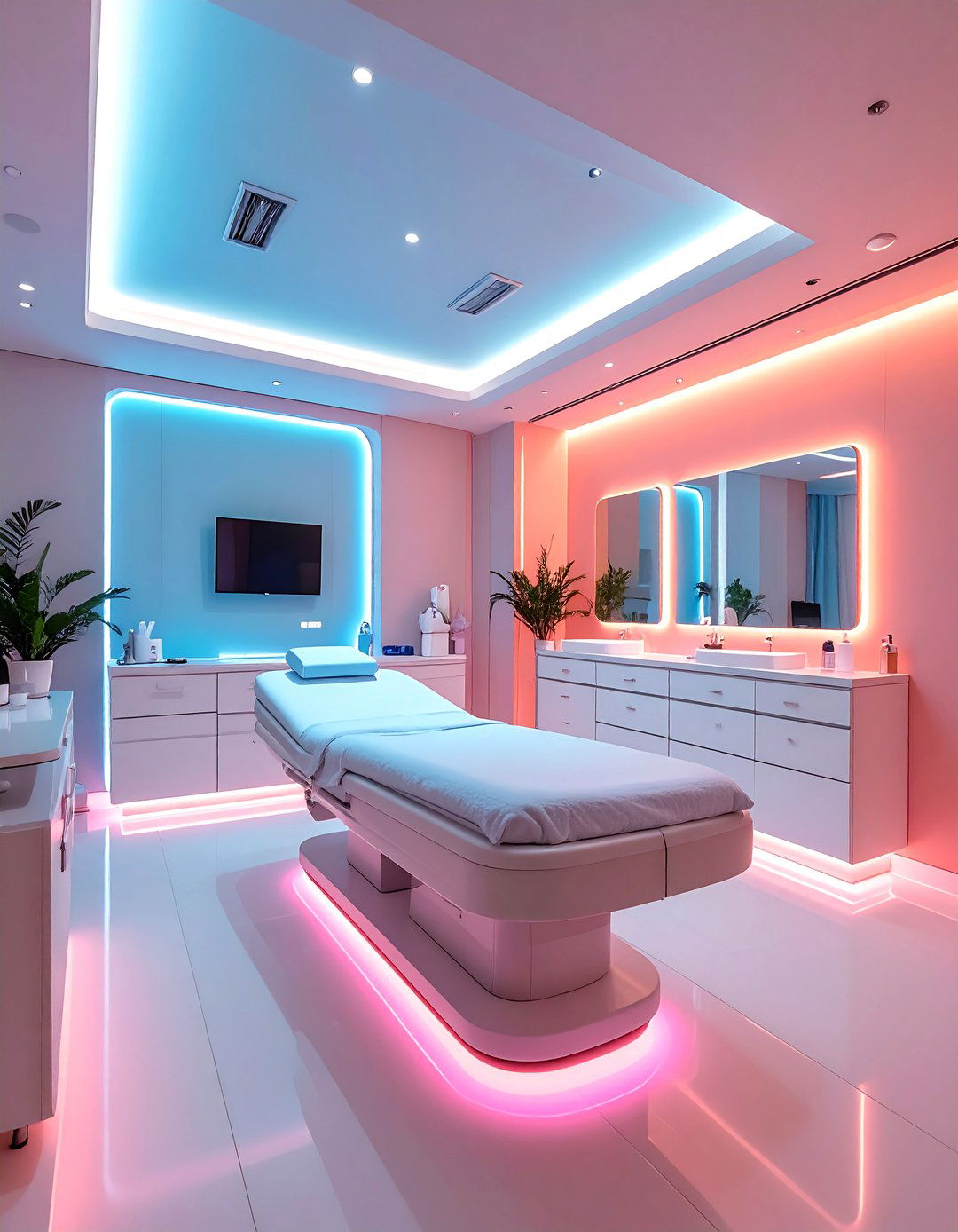 Color Therapy Facial Room Design Concepts - 20 Facial Room Ideas