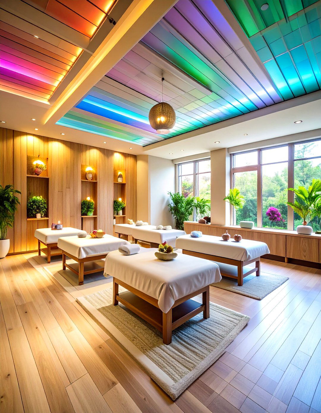 Color Therapy Loft - 20 Massage Room Setup Ideas