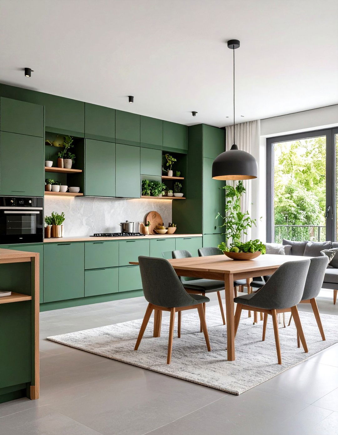 Color Zoned Open Kitchen Living Room - 20 Open Kitchen Living Room Ideas