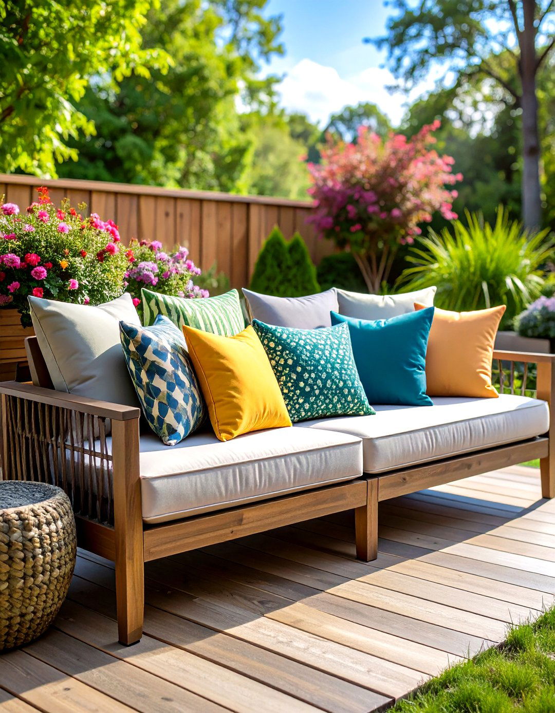Colorful Accent Pillows - 20 Three Season Porch Ideas