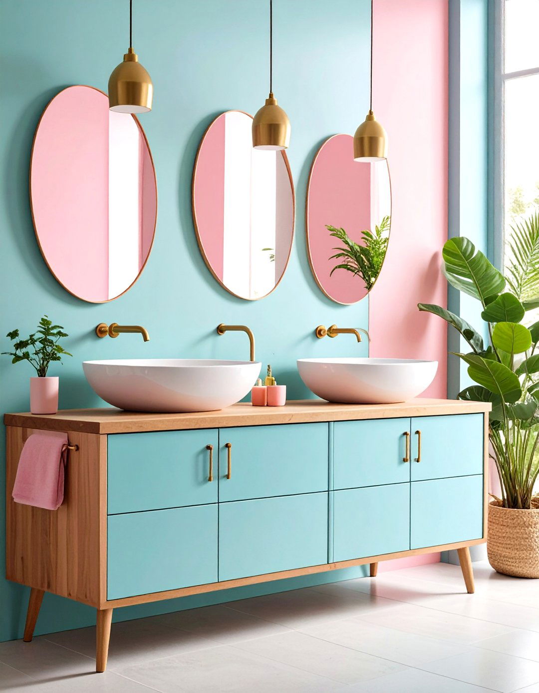 Colorful Bath Fixtures - 20 Vintage Decor Ideas