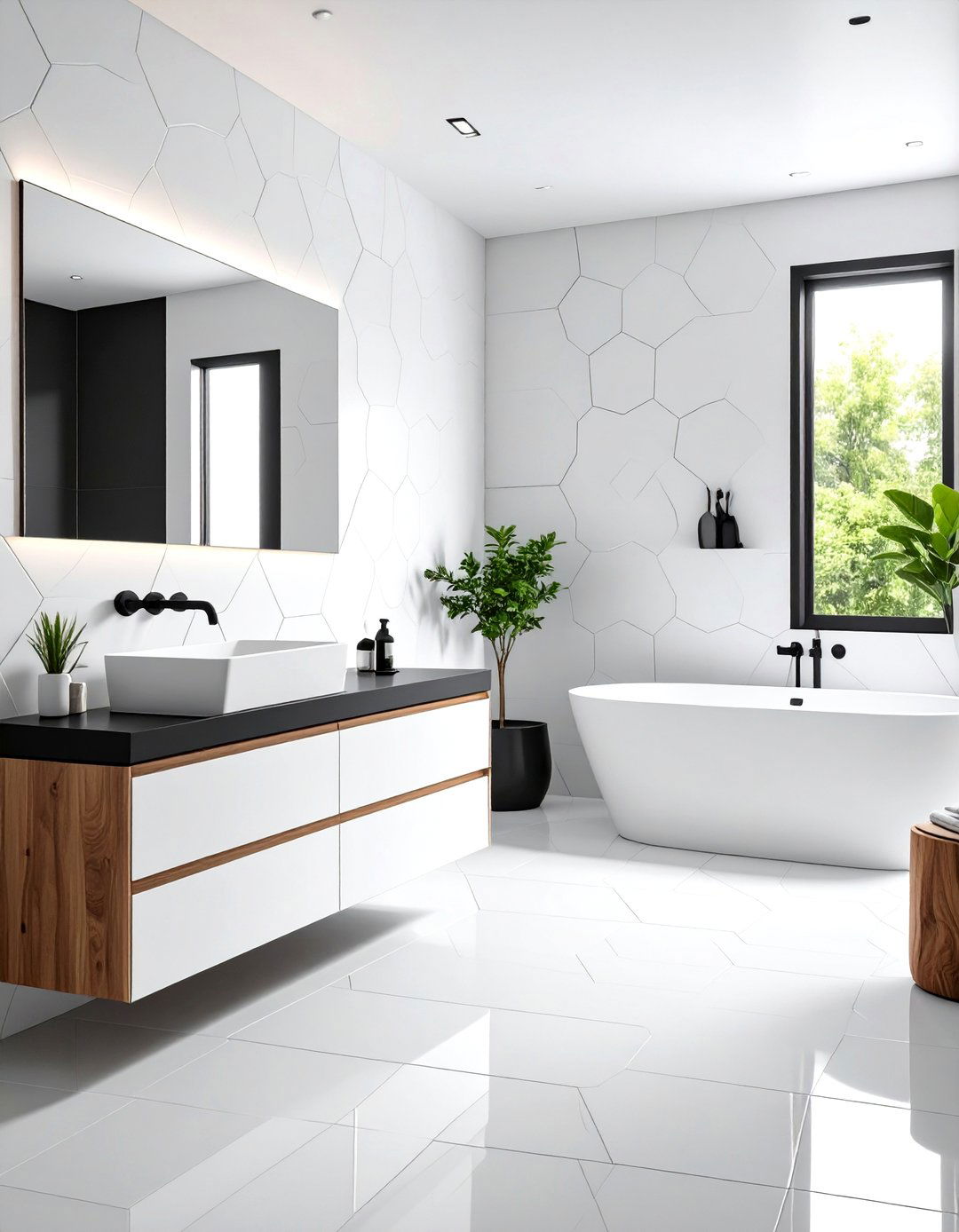 Colorful Bathroom Geometric Patterns - 20 Colorful Bathroom Ideas