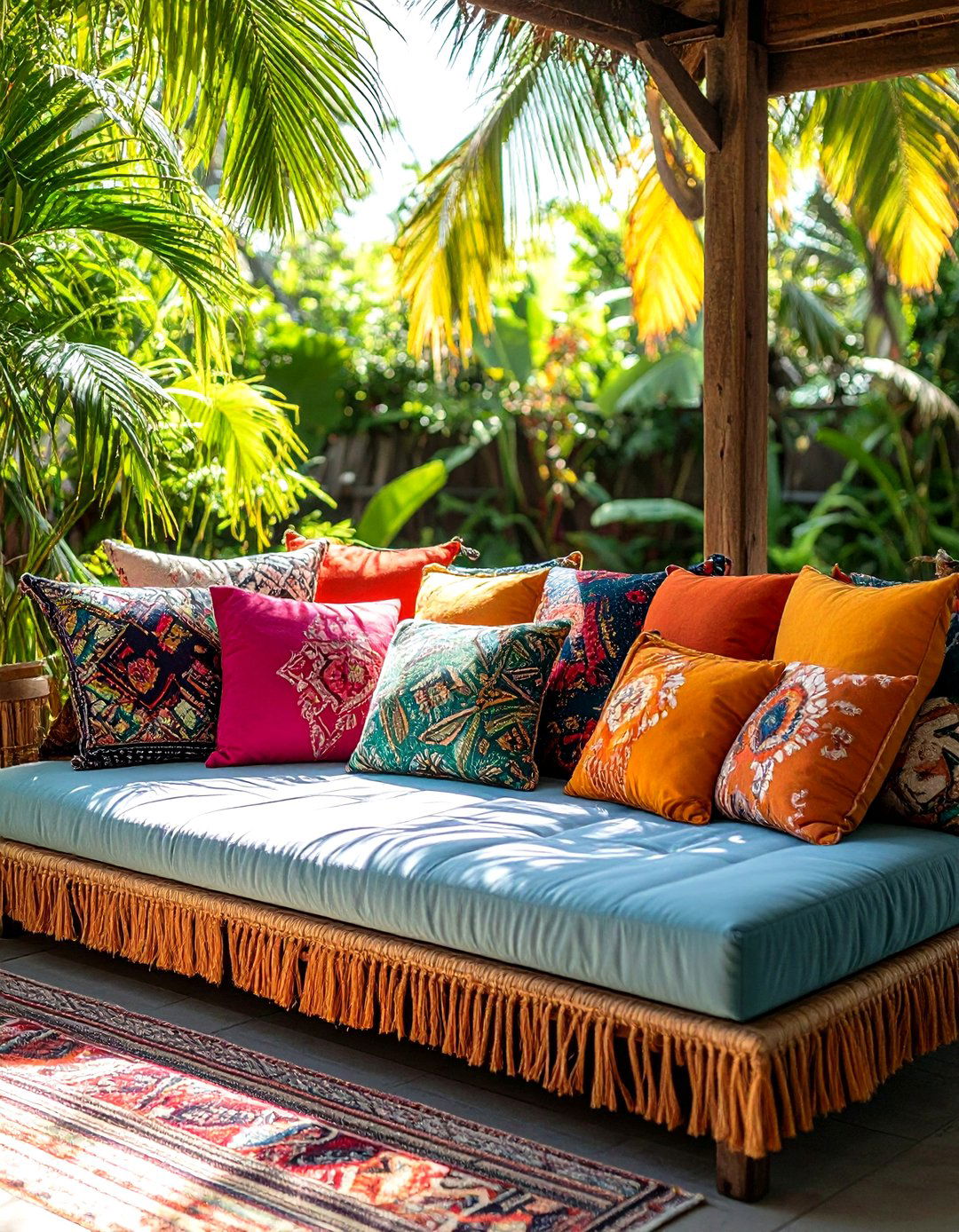 Colorful Bohemian Throw Pillows - 20 Bohemian Tropical Bohemian Decor Ideas