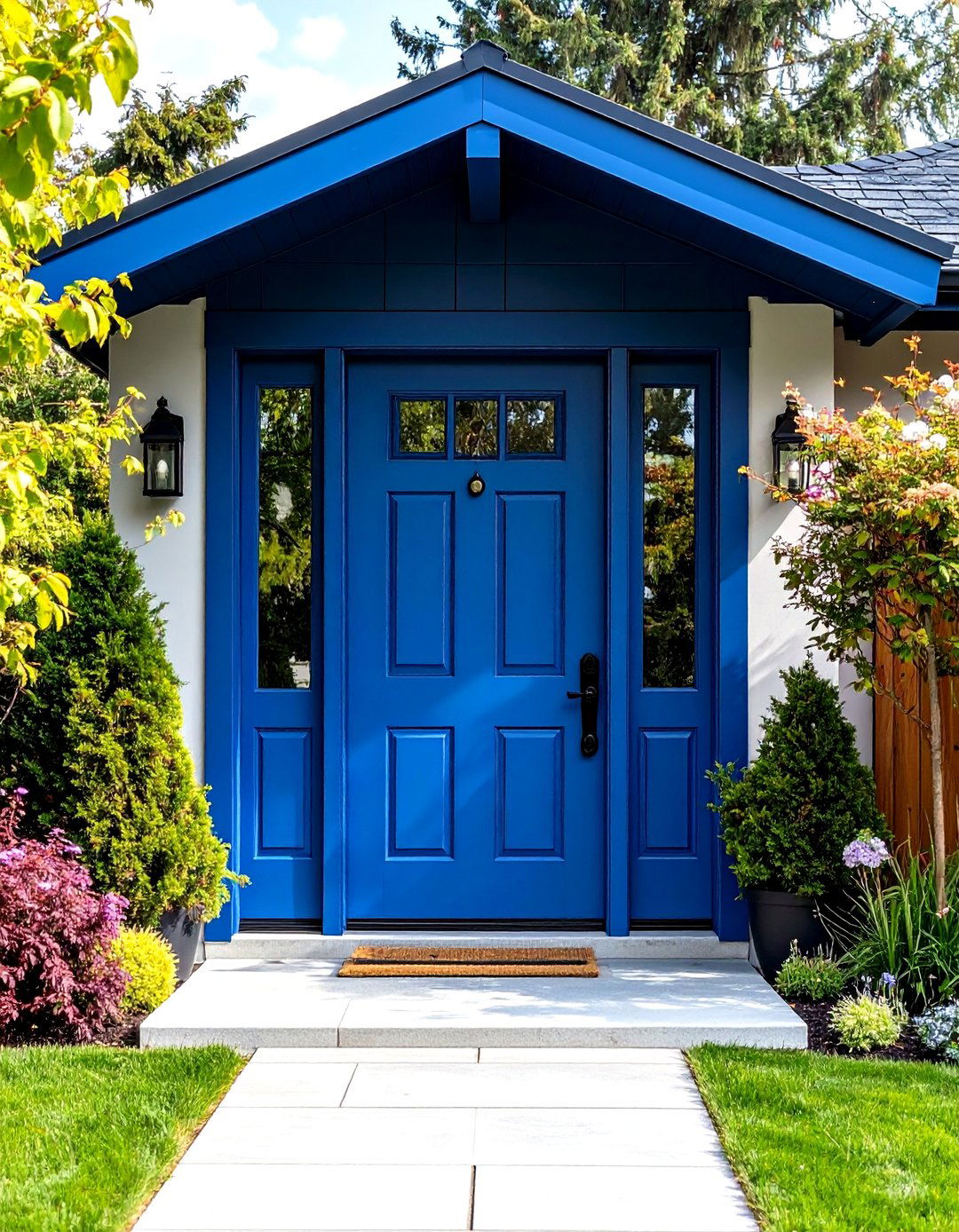 Colorful Frame Statement Patio Door - 20 Patio Door Ideas