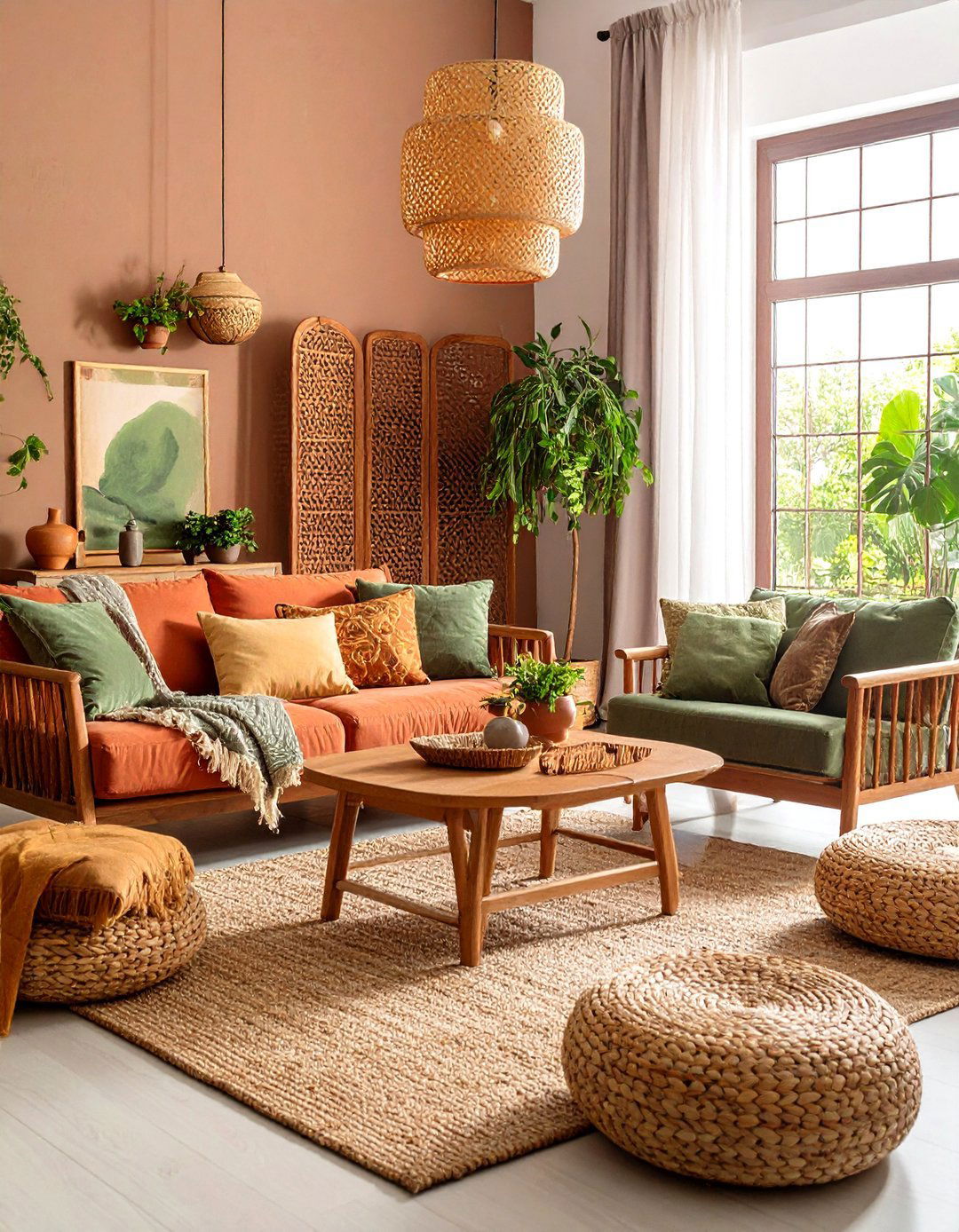 Colorful Living Room with Color Drenched Walls - 20 Colorful Living Room Ideas