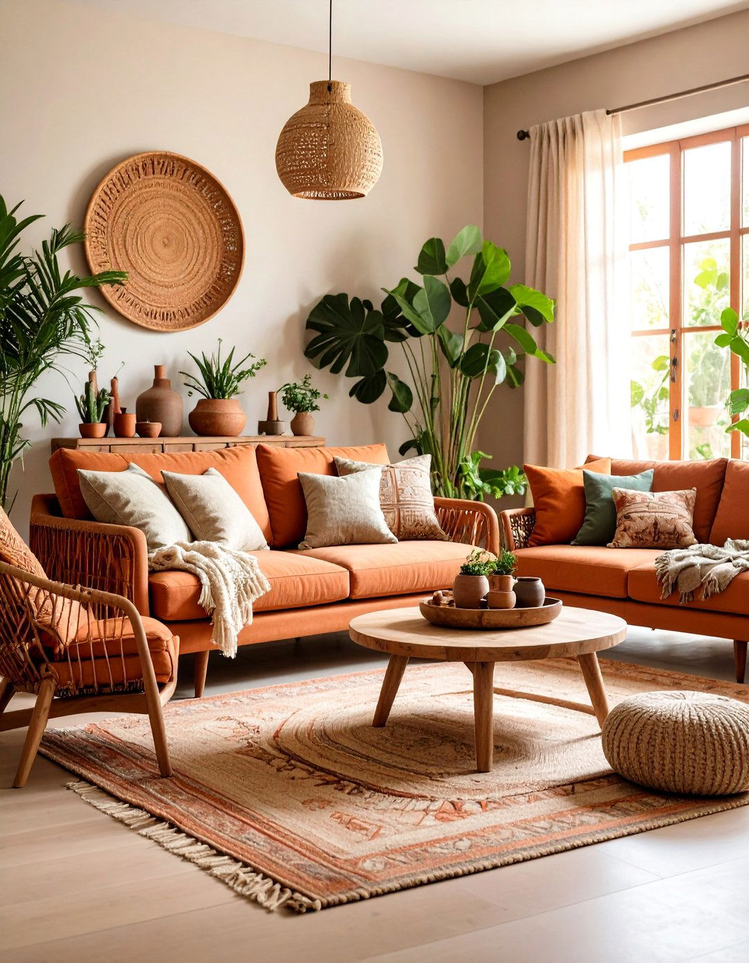 Colorful Living Room with Earth Tone Warmth - 20 Colorful Living Room Ideas
