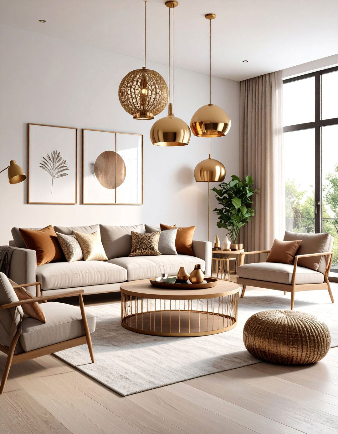 Colorful Living Room with Mixed Metal Accents - 20 Colorful Living Room Ideas