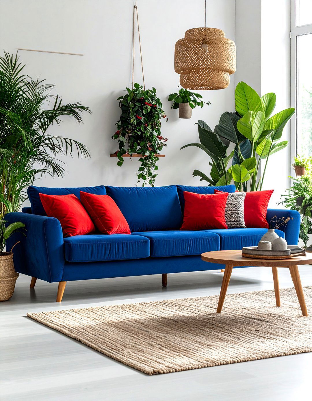 Colorful Living Room with Vibrant Furniture Focal Points - 20 Colorful Living Room Ideas