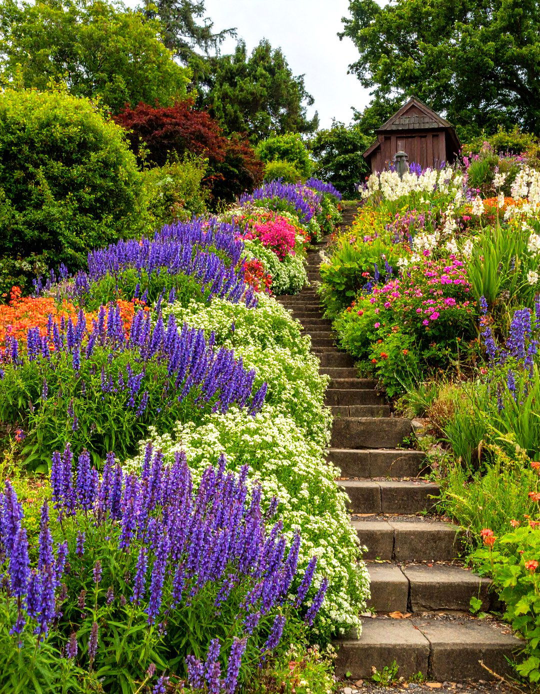 Colorful Perennial Cascades - 20 Sloping Garden Design Ideas