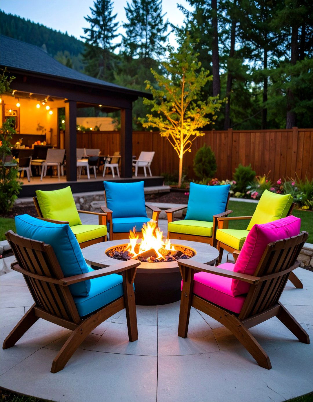Colorful Statement Fire Pit Chairs - 20 Fire Pit Chair Ideas