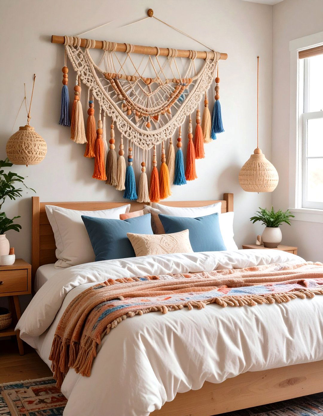 Colorful Tassel Garlands Spark Boho Decor Playfulness - 20 Boho Decor Ideas