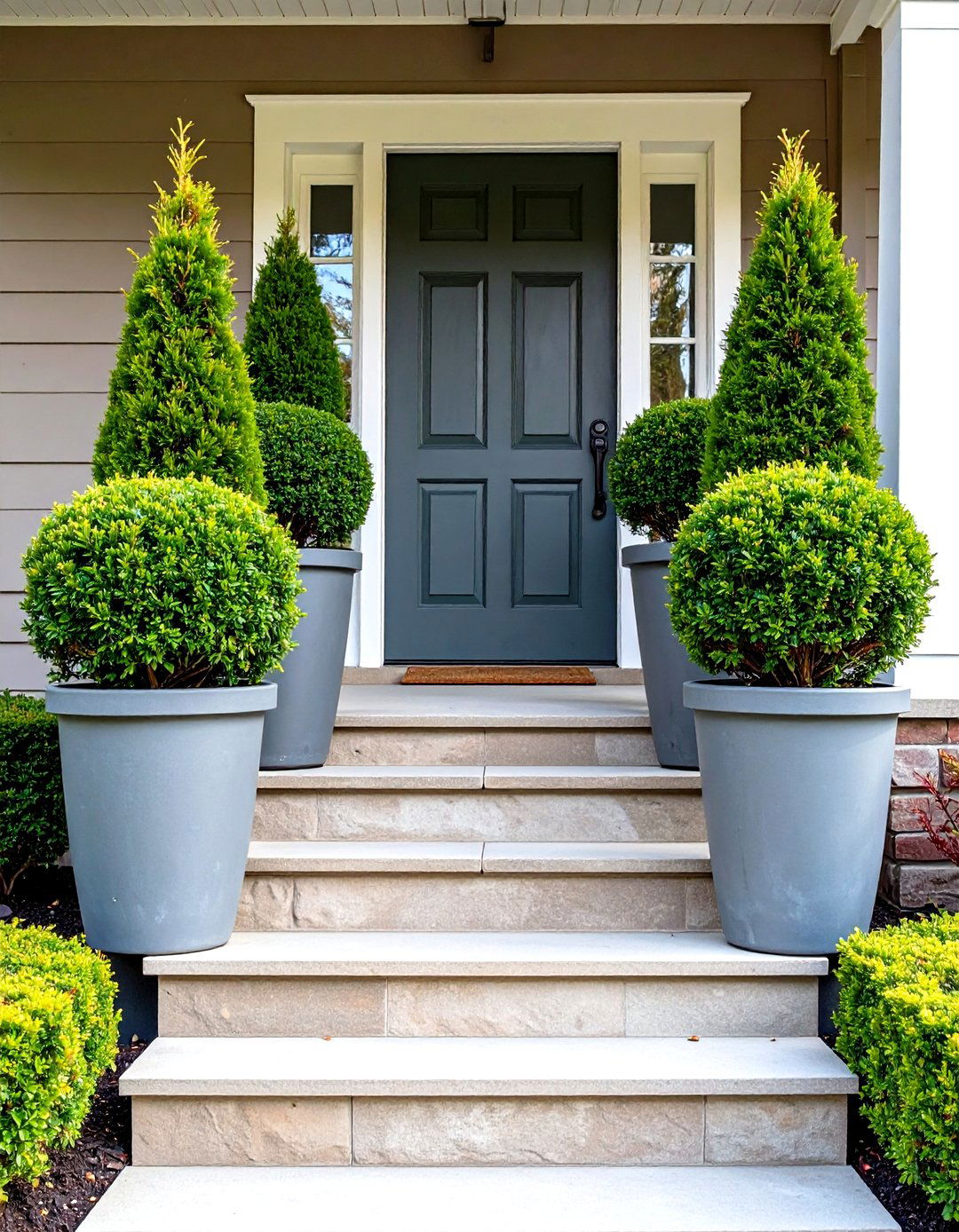 Columnar Dee Runk Guards the Entry - 20 Front Yard Boxwood Shrubs