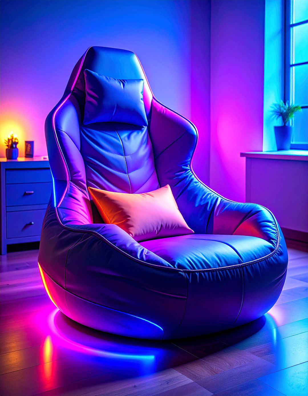 Comfort First Bean Bag Seating - 20 Gaming Bedroom Ideas