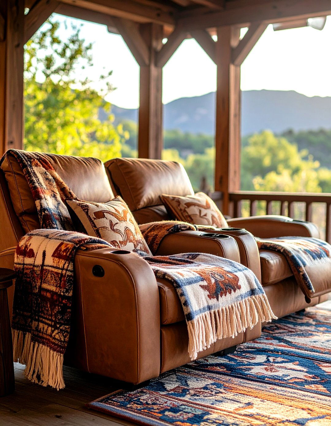 Comfort Recliners Draped in Cowboys Throws - 20 Dallas Cowboys Man Cave Ideas
