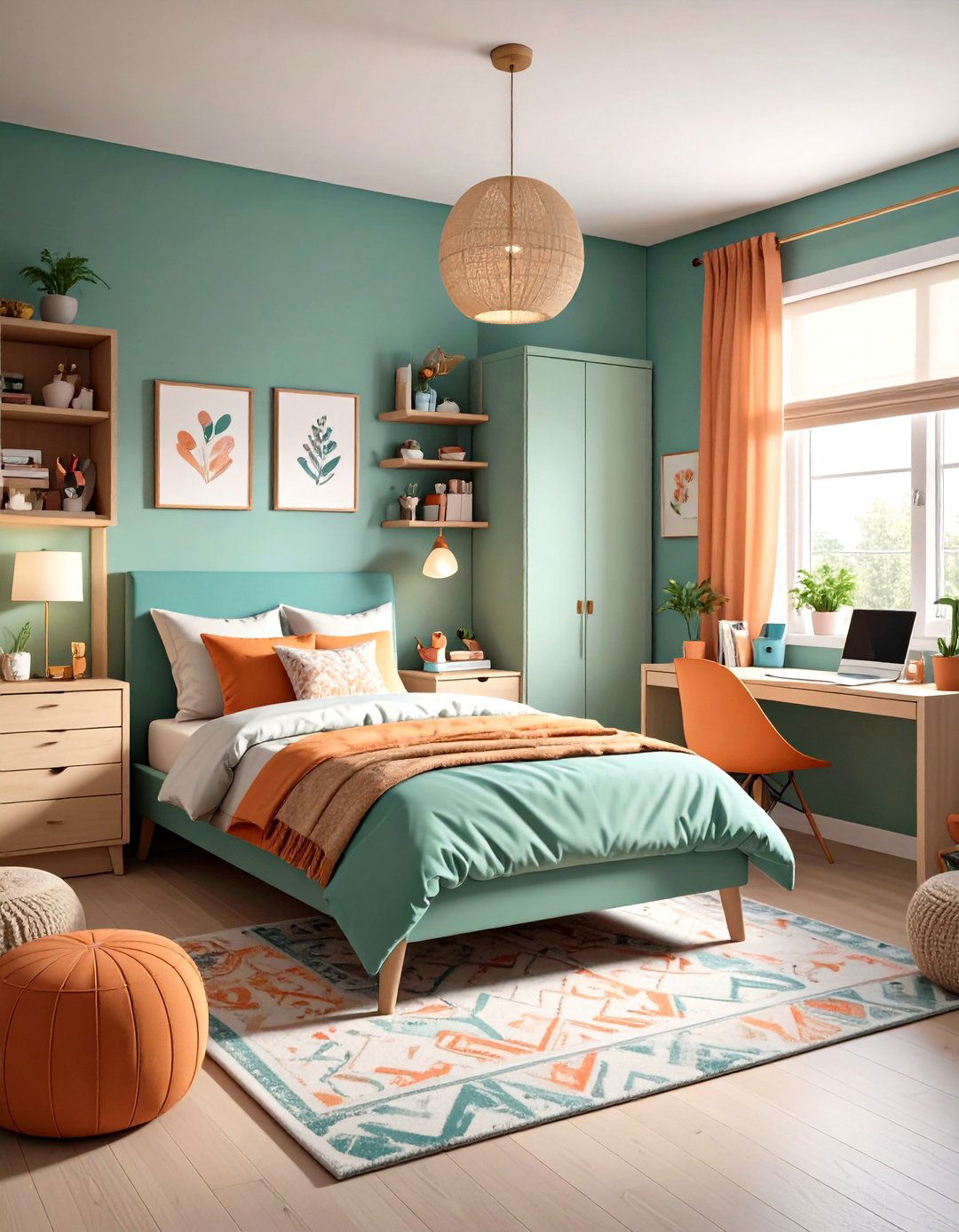Commit to a Cohesive Color Story - 20 Dorm Room Decorating Ideas