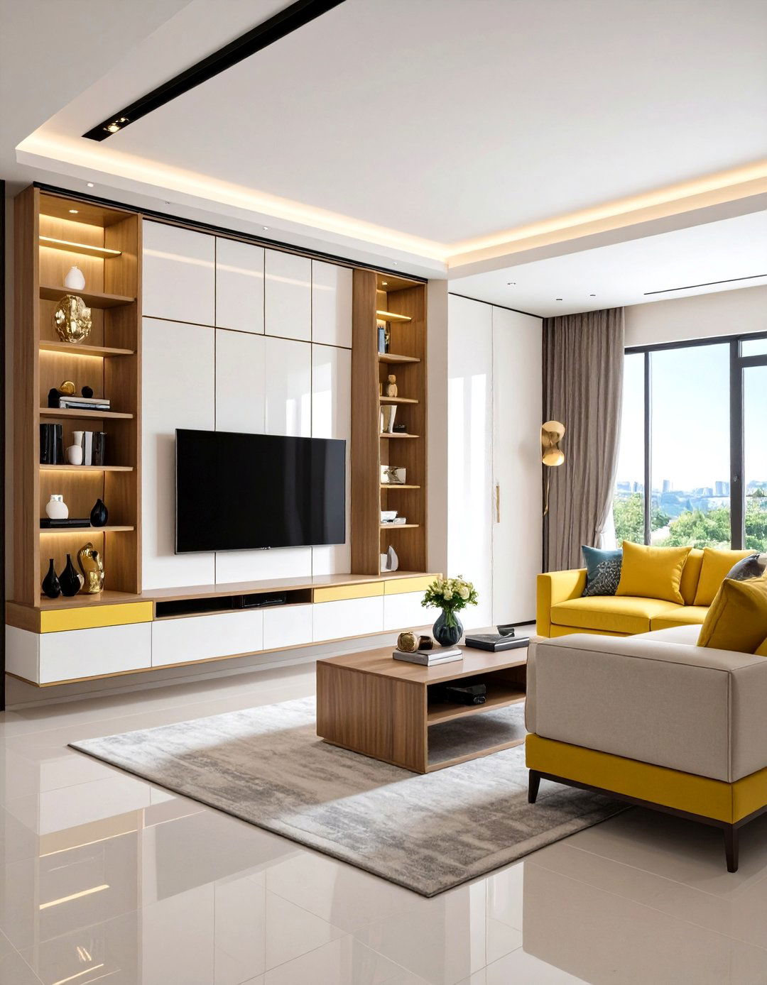 Compact Apartment Media Wall - 20 Media Wall Ideas