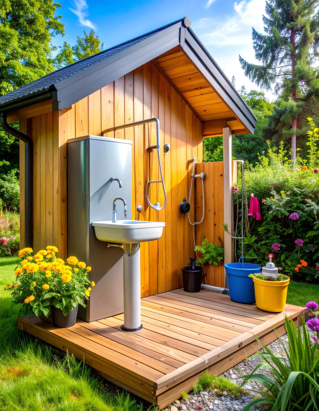 Compact Balcony Outdoor Sink Trolley - 20 outdoor sink ideas