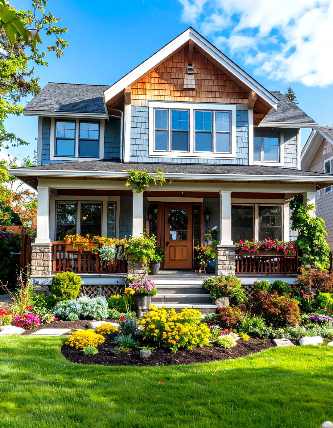 Compact Cape Cod House with Vertical Garden Elements - 20 Modern Cape Cod House Ideas