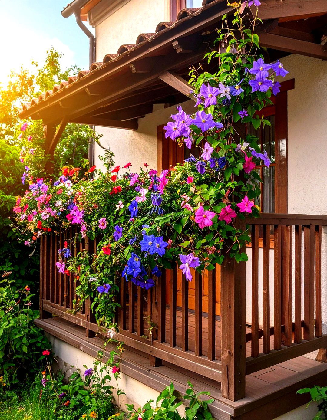 Compact Clematis Balcony Climbers - 20 Flowering Plants for Balcony