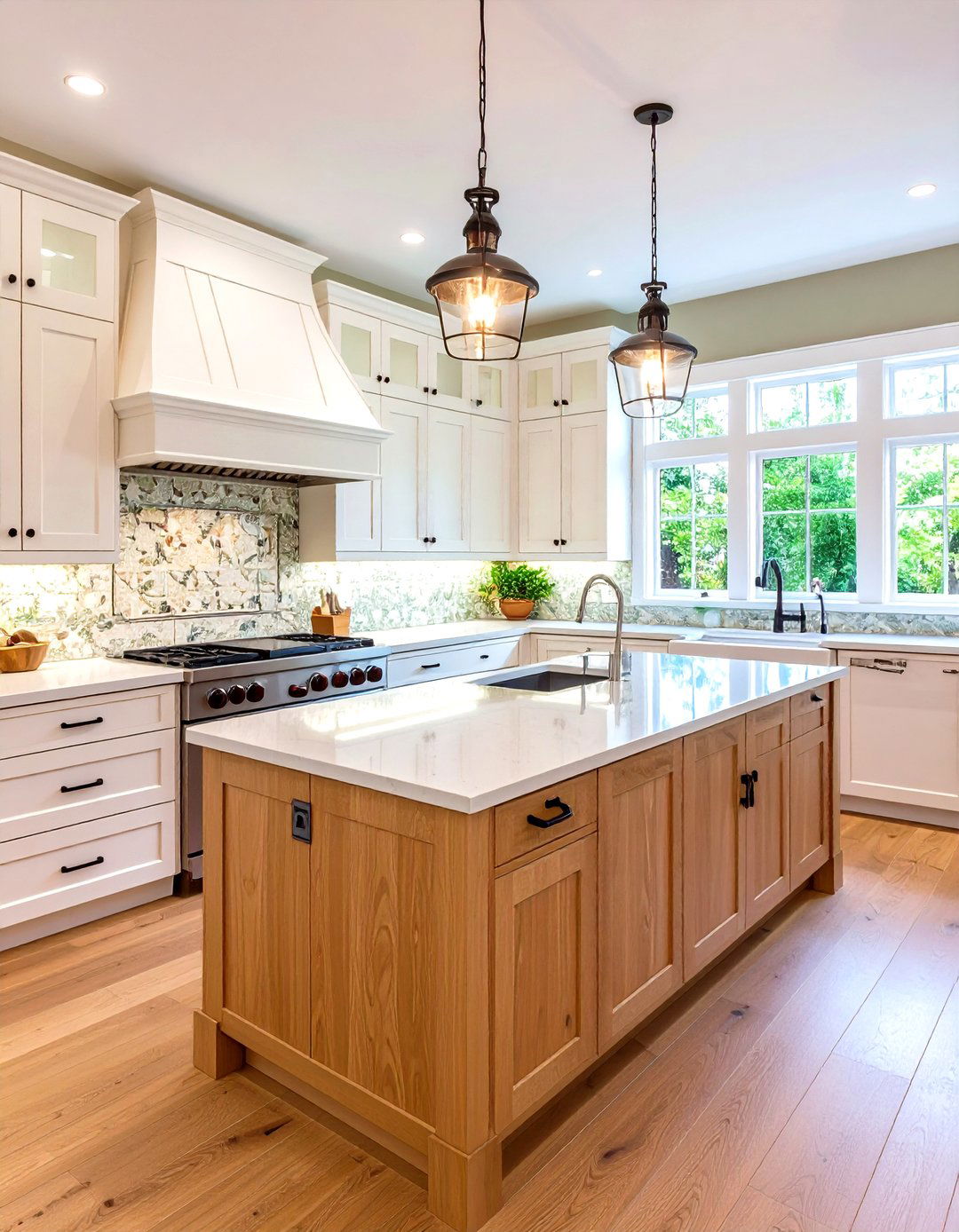 Compact Galley White Oak Cabinets Kitchen - 20 Kitchens With White Oak Cabinets