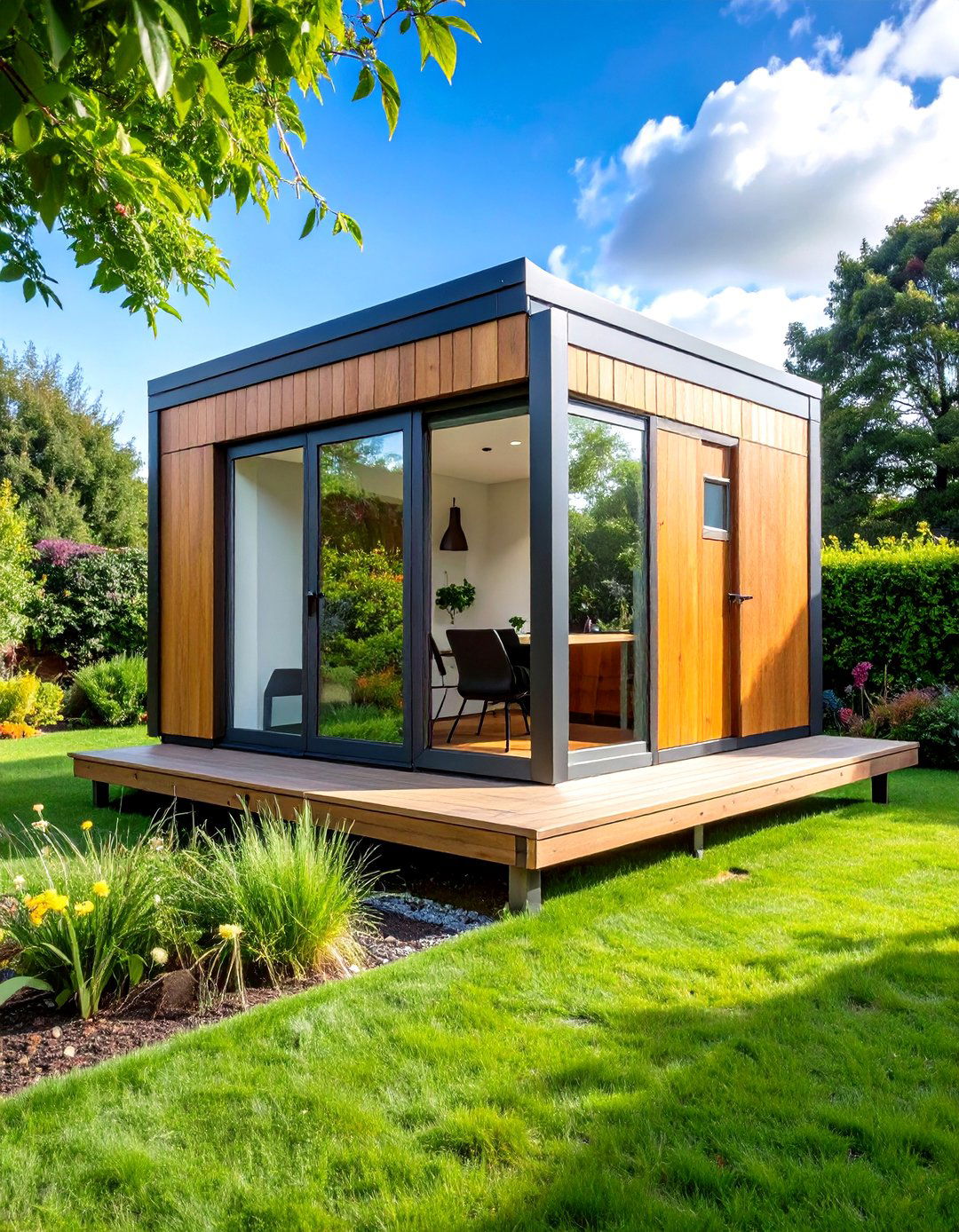Compact Garden Office Pod for Small Yards - 20 Garden Office Ideas