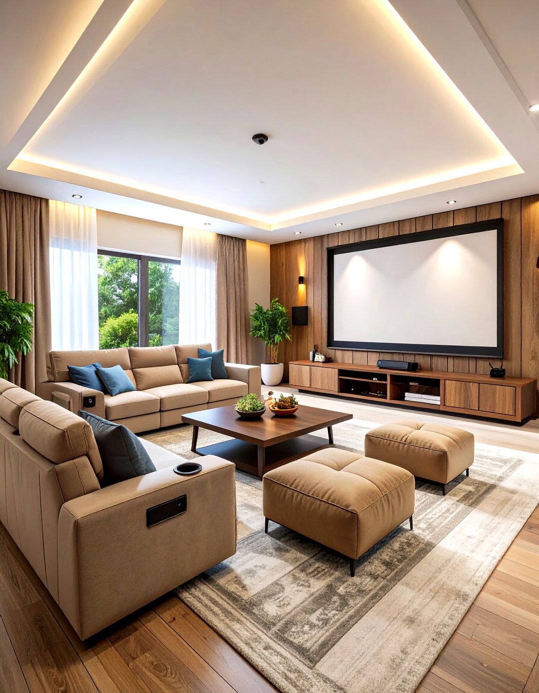 Compact Home Theater Den - 20 Den Ideas