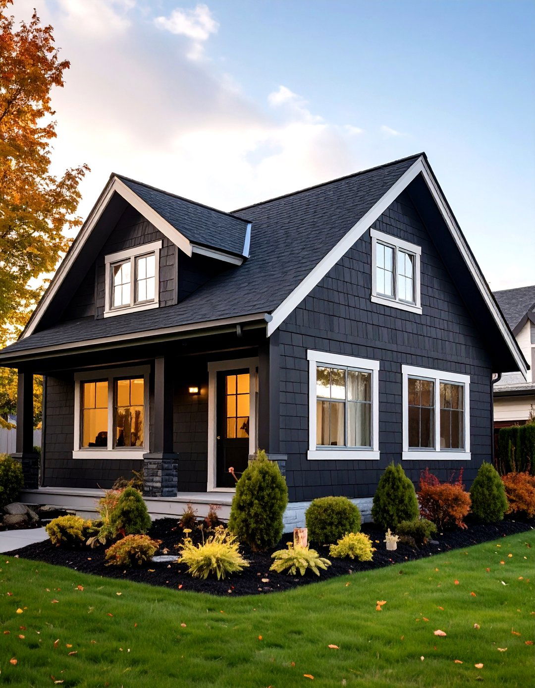 Compact Homes Elevated by Black Stucco - 20 Black Stucco House Ideas