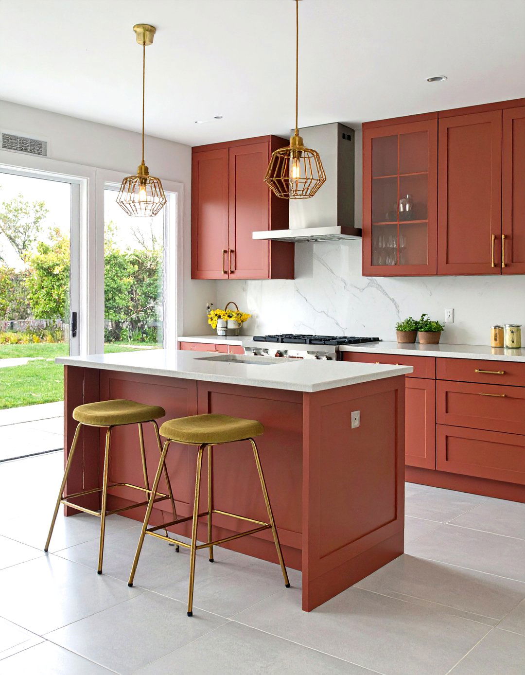 Compact Kitchen Breakfast Bar Extends Use - 20 Cozy Kitchen Ideas