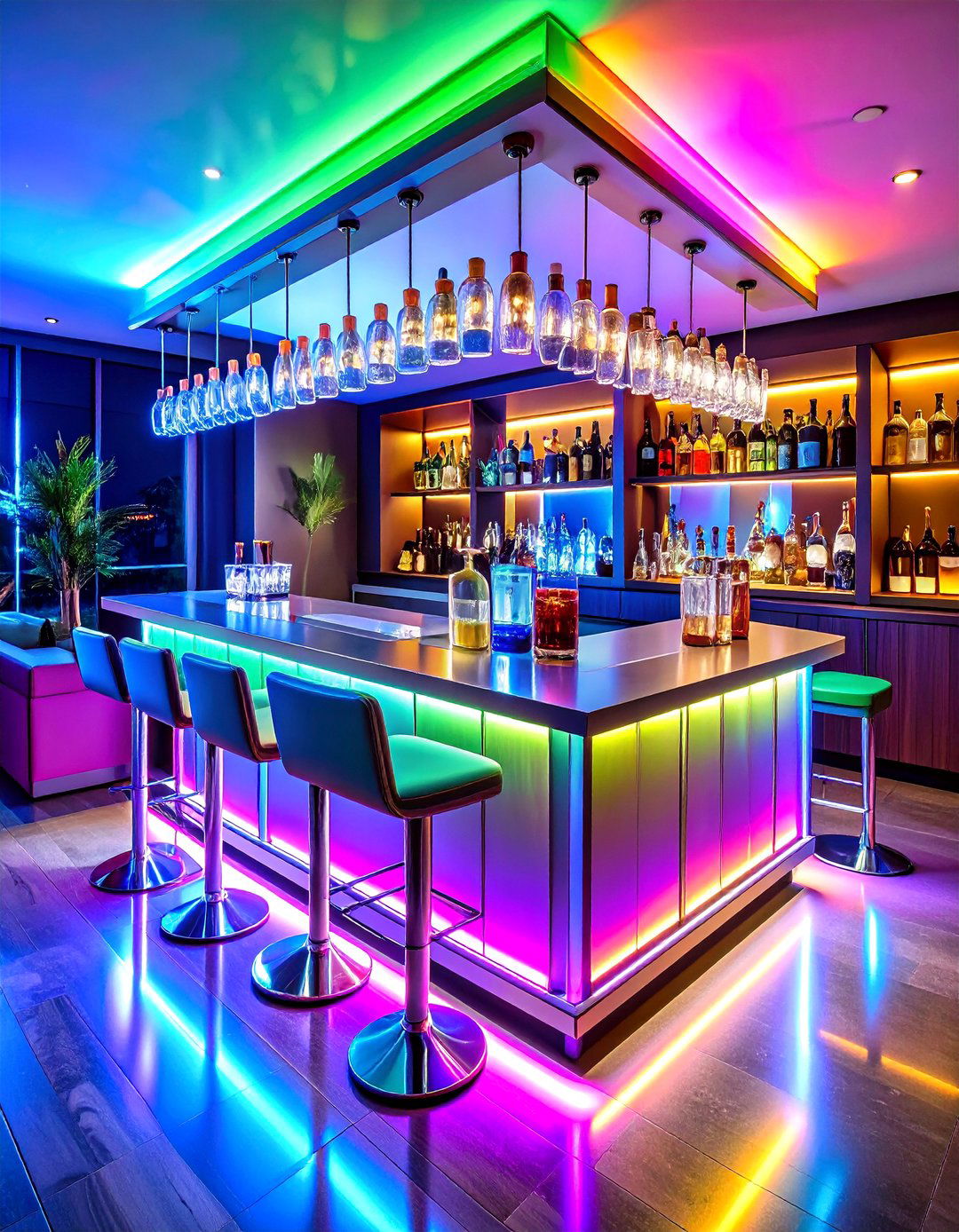 Compact Mini Bar - 20 Small Game Room Ideas