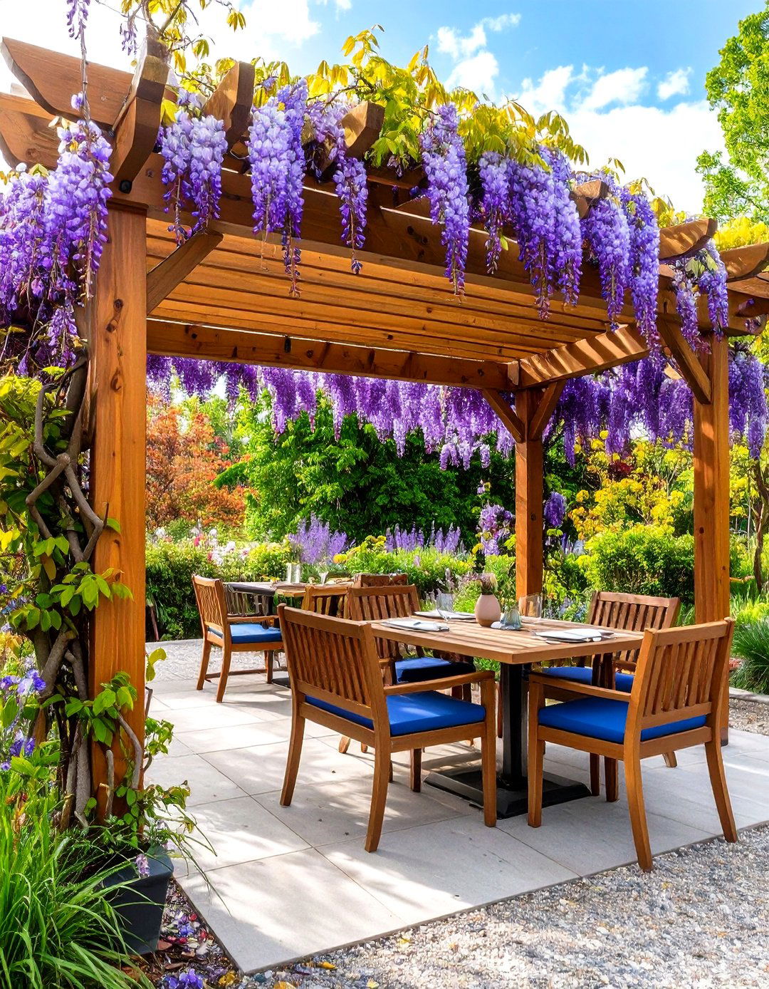 Compact Pergola Frames Structure a Small Garden Retreat - 20 Modern Small Garden Ideas