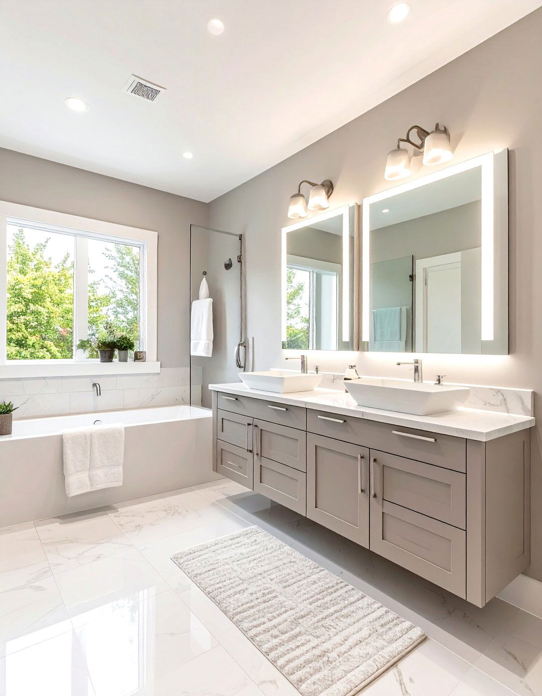Compact Powder Room Grey and White Bathroom - 20 Grey and White Bathroom Ideas
