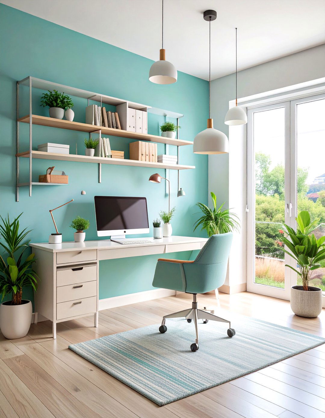 Compact Small Space Modern Home Office - 20 Modern Home Office Ideas
